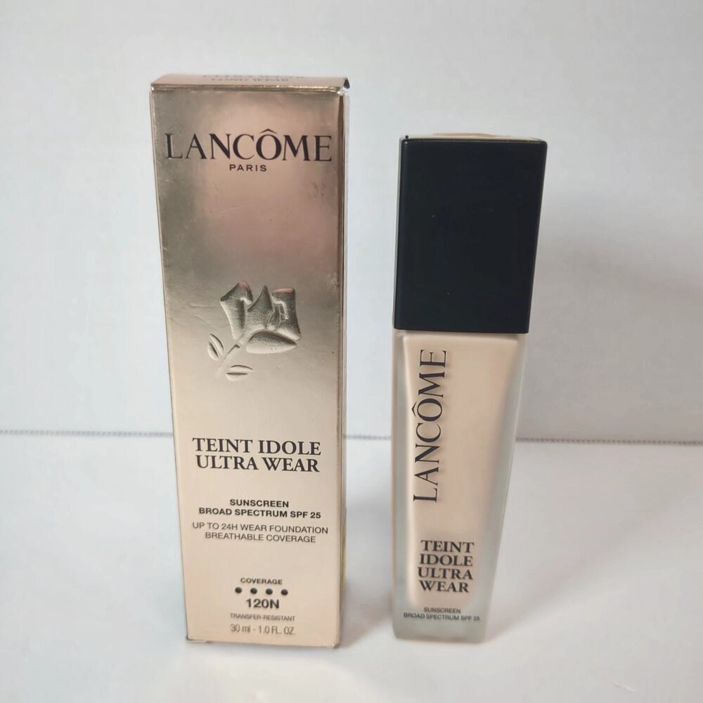 LANCOME TEINT‎ IDOLE ULTRA WEAR 24HR WEAR FOUNDATION SPF 25 Shade 120N Exp 01/28